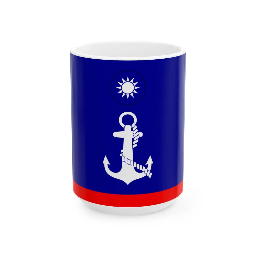 ROCN Fleet Deputy Commanders Flag (China) White Coffee Mug 15oz - Go Mug Yourself