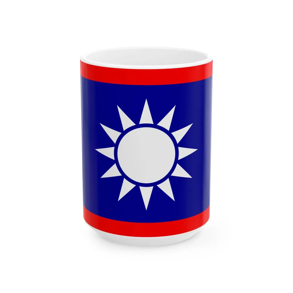 ROCN Rear Admirals Flag 1929 (China) White Coffee Mug 15oz - Go Mug Yourself