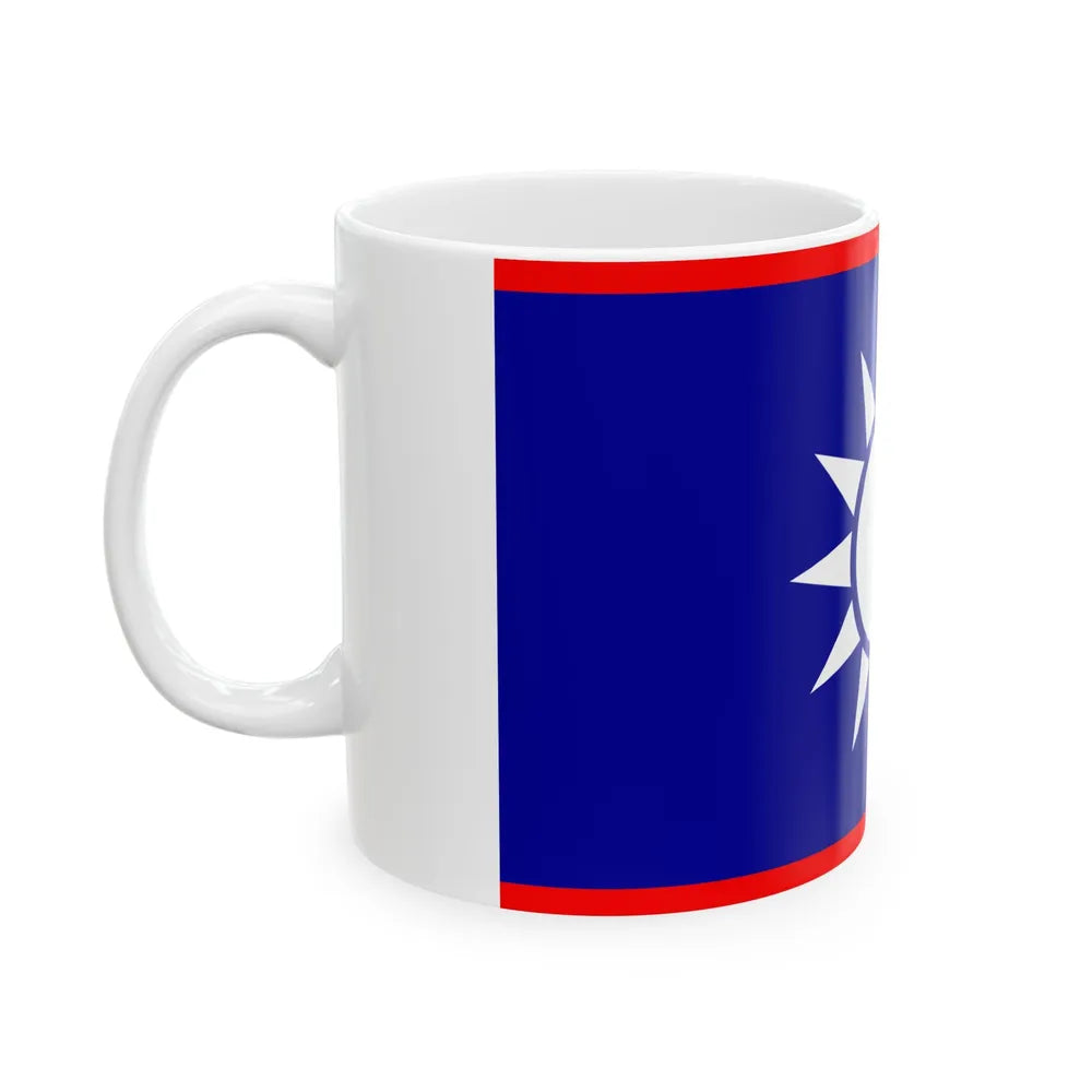 ROCN Rear Admirals Flag 1929 (China) White Coffee Mug - Go Mug Yourself