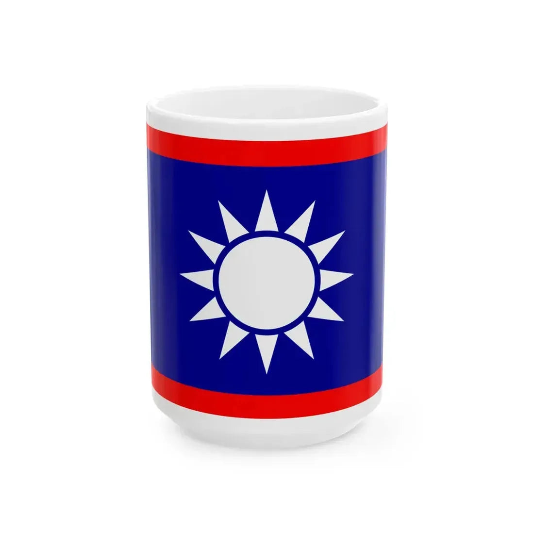 ROCN Rear Admirals Flag (China) White Coffee Mug 15oz - Go Mug Yourself
