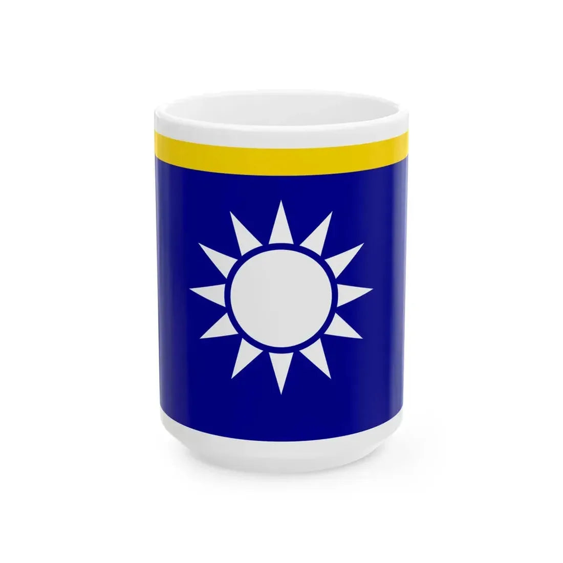 ROCN Senior Admirals Flag (China) White Coffee Mug 15oz - Go Mug Yourself