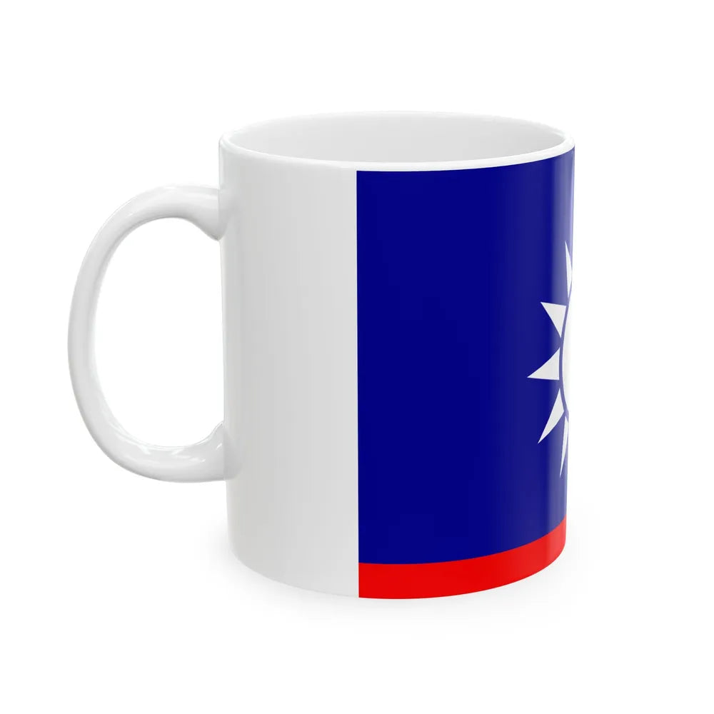 ROCN Vice Admirals Flag 1929 (China) White Coffee Mug - Go Mug Yourself