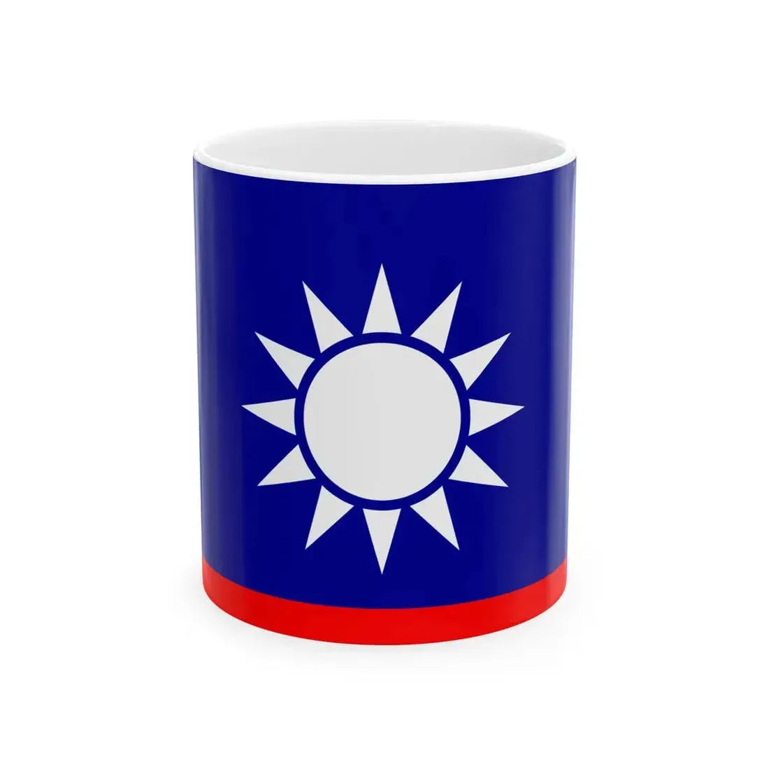 ROCN Vice Admirals Flag (China) White Coffee Mug 11oz - Go Mug Yourself