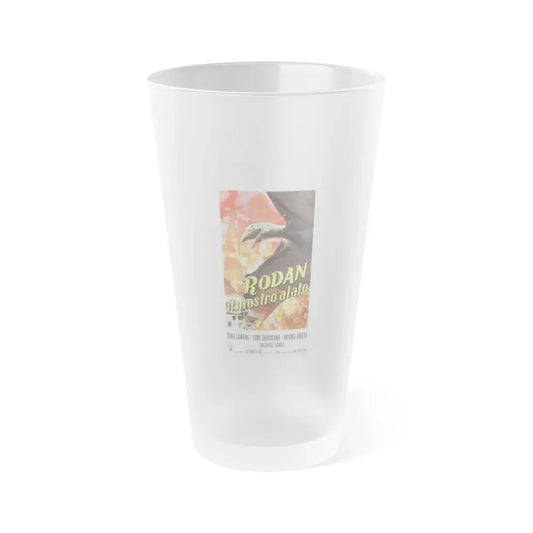 RODAN (ITALIAN) 2 1956 Movie Poster - Frosted Pint Glass 16oz 16oz Frosted - Go Mug Yourself