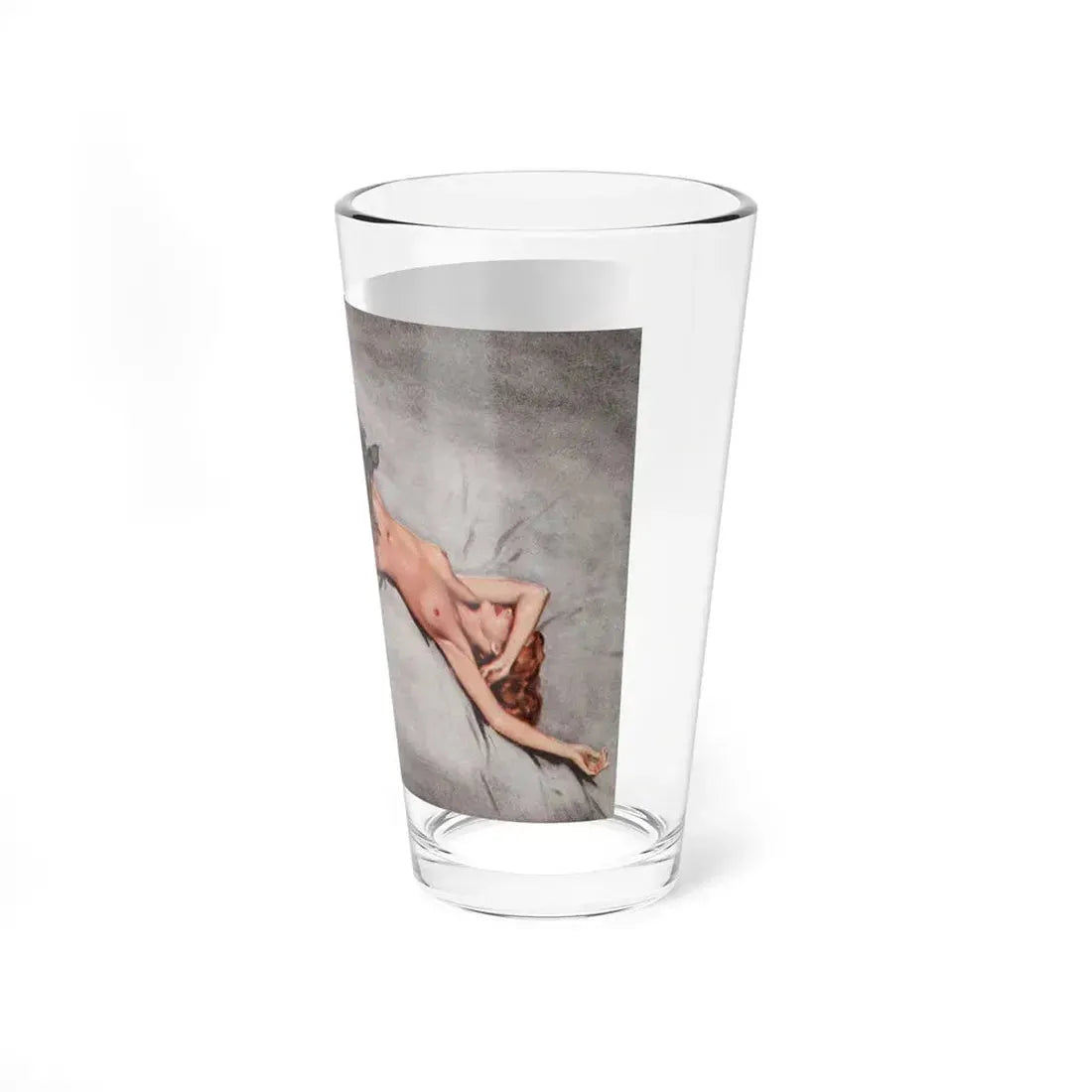 Rolande and the Black Sash, Nugget magazine, February 1956 (Magazine Illustration) Pint Glass 16oz - Go Mug Yourself