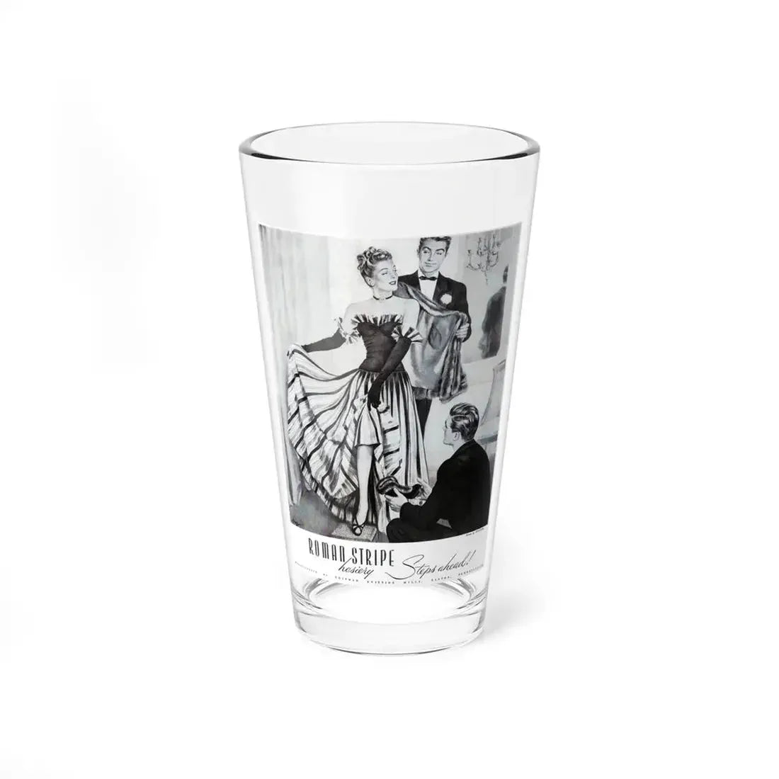 Roman Stripe advertisement (Magazine Illustration) Pint Glass 16oz 16oz - Go Mug Yourself