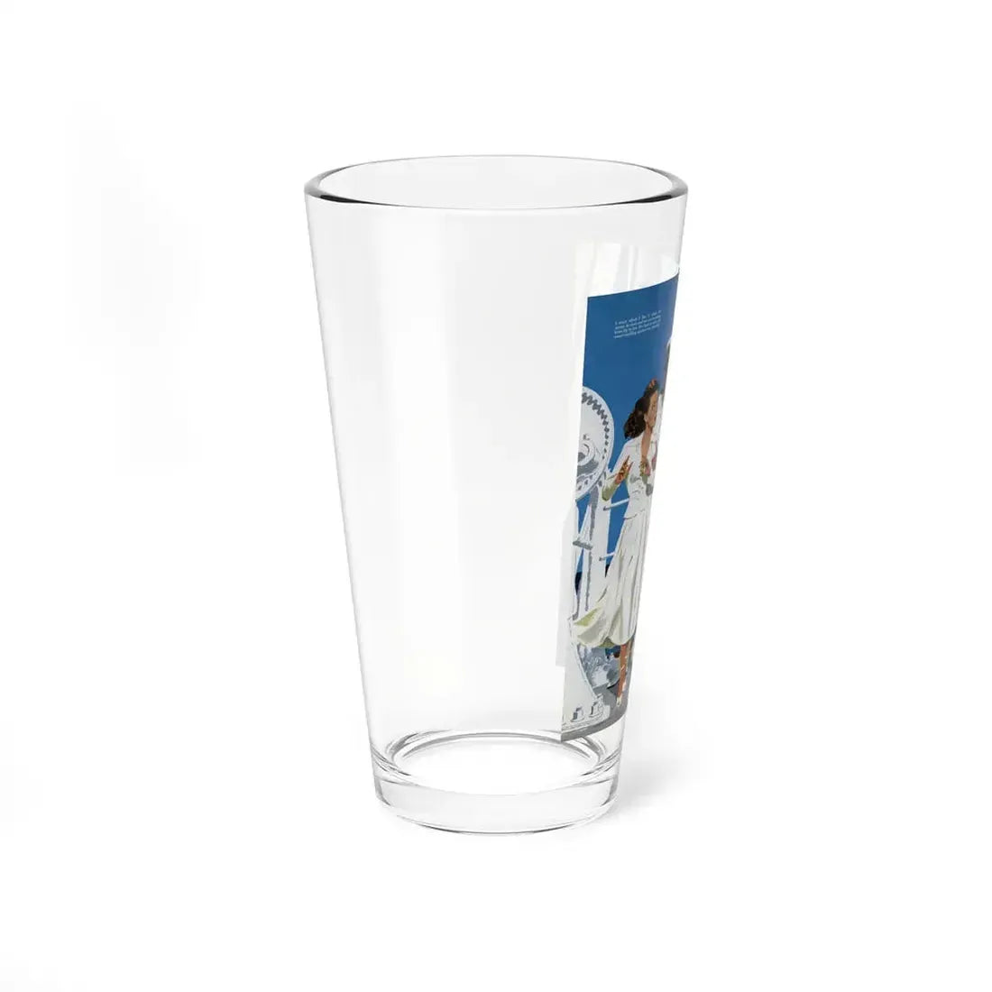 Romance in Blue & White, 1949 (Magazine Illustration) Pint Glass 16oz - Go Mug Yourself