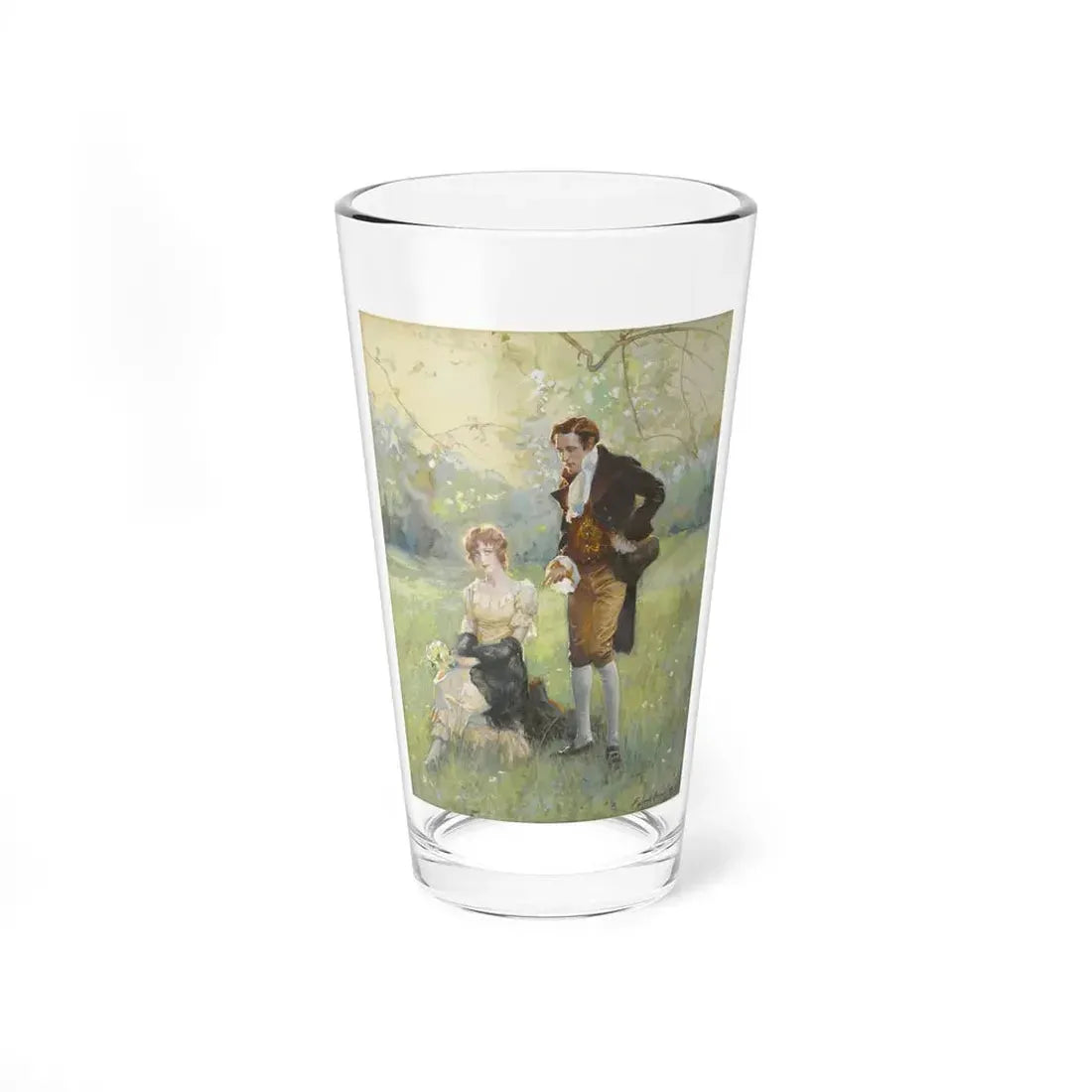 Romance story illustration (Magazine Illustration) Pint Glass 16oz 16oz - Go Mug Yourself