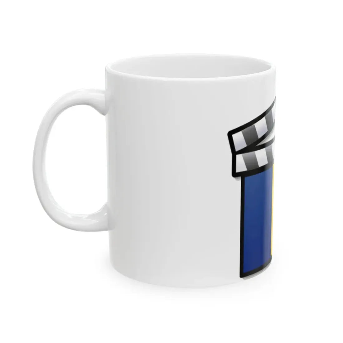 Romania film clapperboard (Oman) White Coffee Mug - Go Mug Yourself