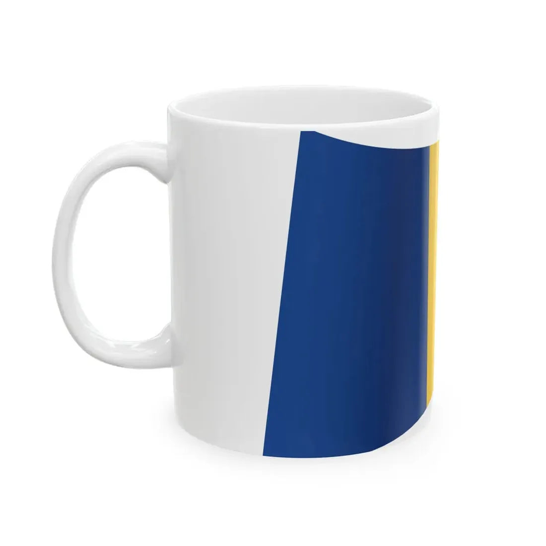 Romania Flag - iconic waving (Oman) White Coffee Mug - Go Mug Yourself