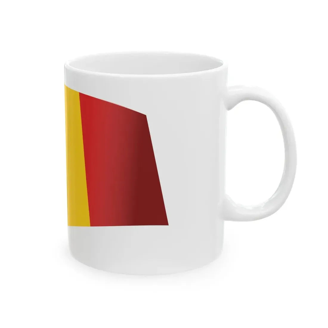 Romania Flag - iconic waving (Oman) White Coffee Mug - Go Mug Yourself