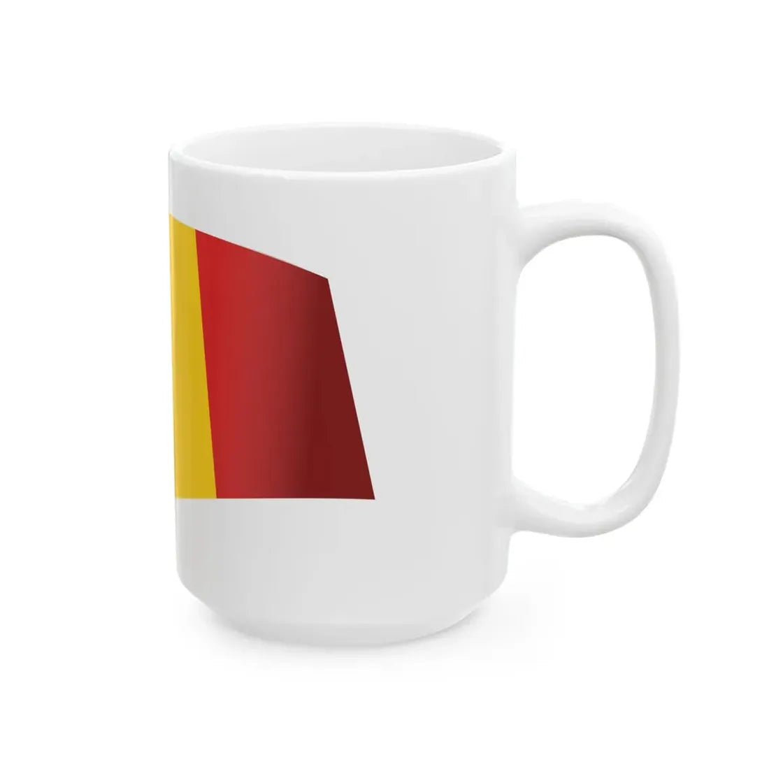 Romania Flag - iconic waving (Oman) White Coffee Mug - Go Mug Yourself
