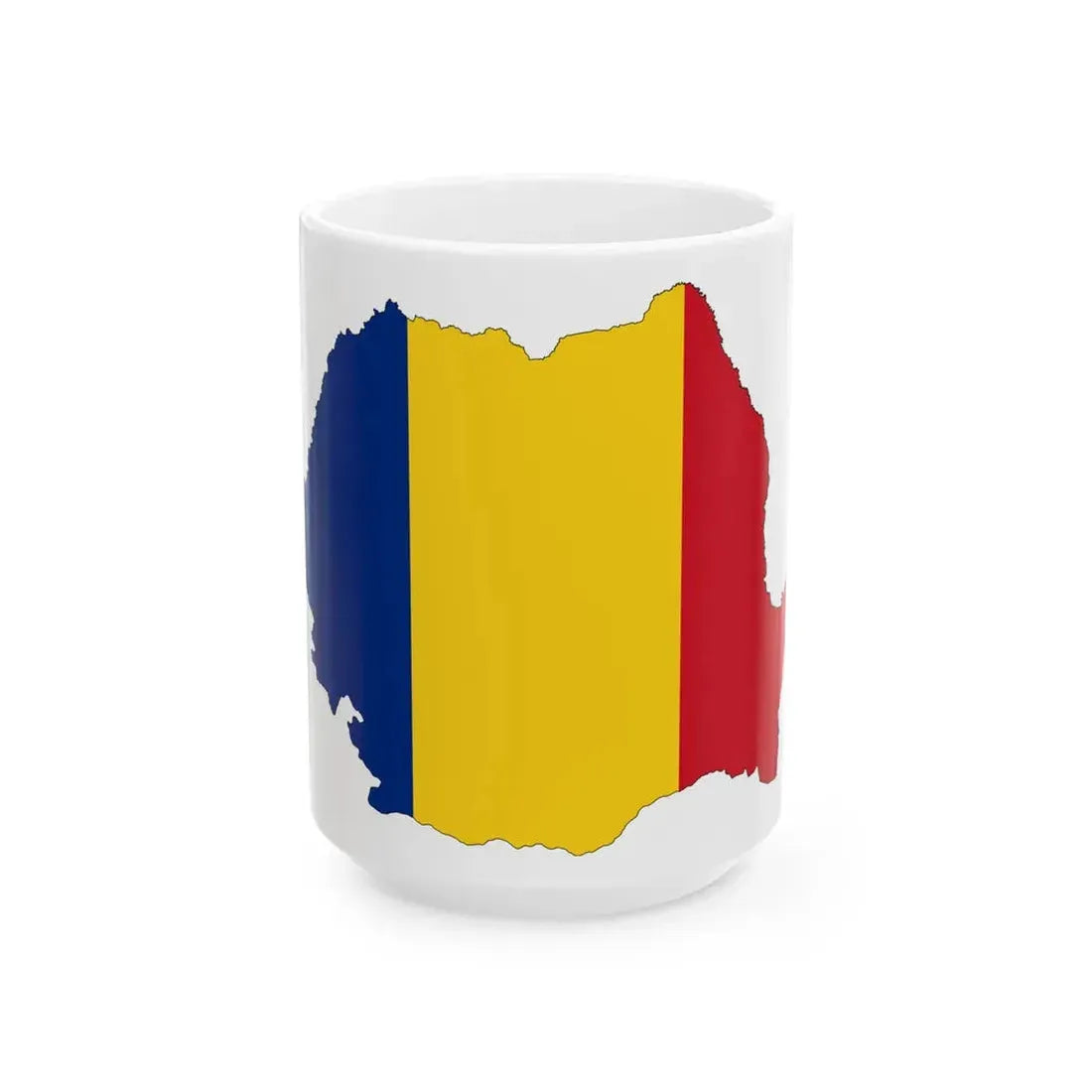 Romania-Flagmap (Oman) White Coffee Mug 15oz - Go Mug Yourself