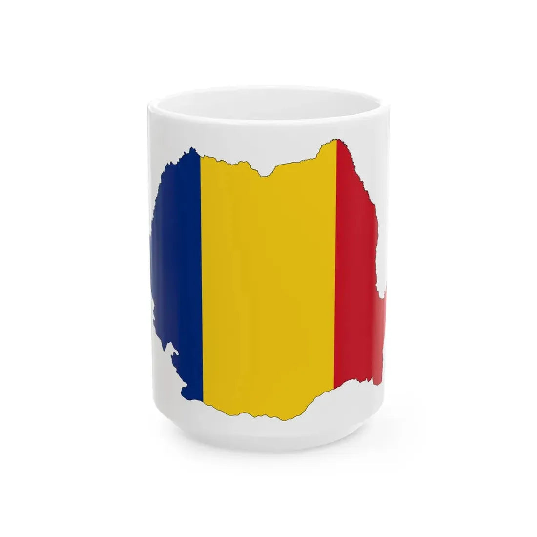 Romania-Flagmap (Oman) White Coffee Mug 15oz - Go Mug Yourself