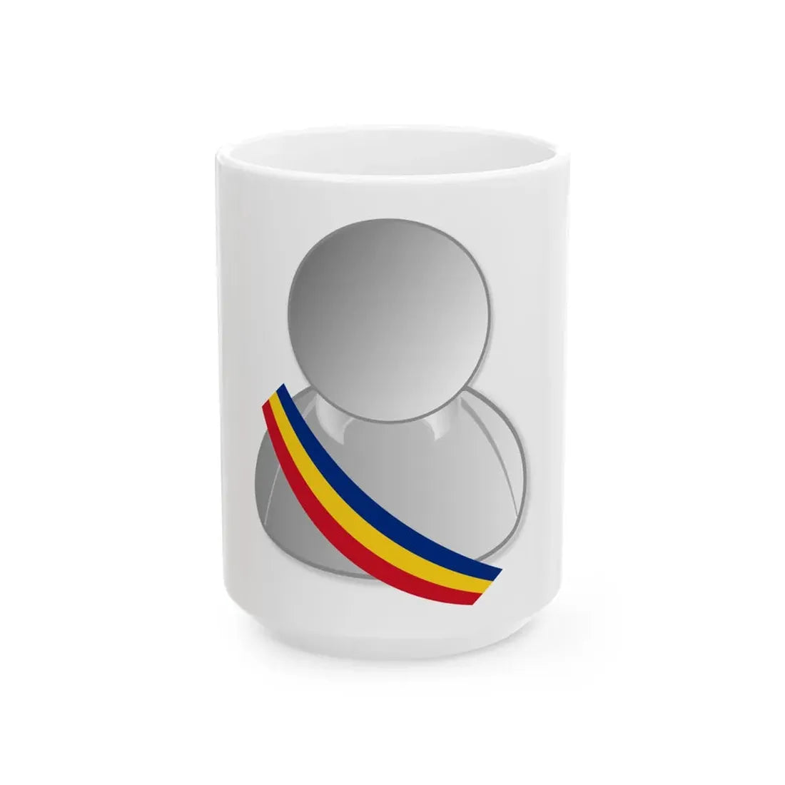 Romania politic personality icon (Oman) White Coffee Mug 15oz - Go Mug Yourself