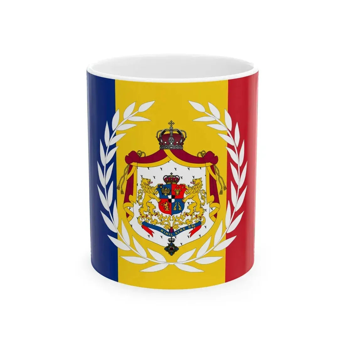 Romanian Army Flag - 1881 used model (Moldova) White Coffee Mug 11oz - Go Mug Yourself