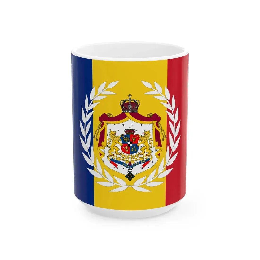 Romanian Army Flag - 1881 used model (Moldova) White Coffee Mug 15oz - Go Mug Yourself