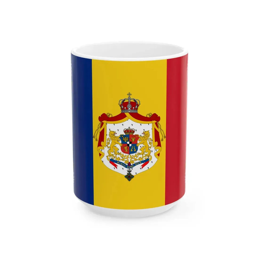 Romanian Army Flag - 1897 used model (Oman) White Coffee Mug 15oz - Go Mug Yourself