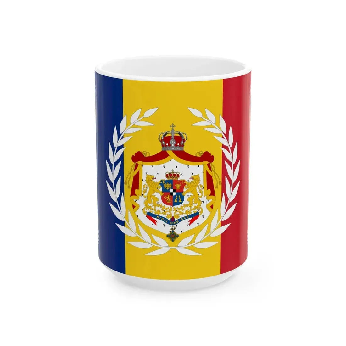 Romanian Army Flag - 1914 used model (Moldova) White Coffee Mug 15oz - Go Mug Yourself