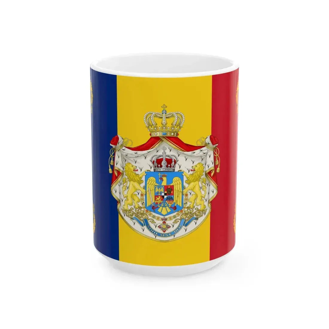 Romanian Army Flag - 1930 used model (Moldova) White Coffee Mug 15oz - Go Mug Yourself