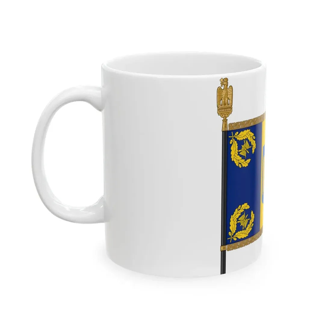 Romanian Battle Flag - Air Force Model (Oman) White Coffee Mug - Go Mug Yourself