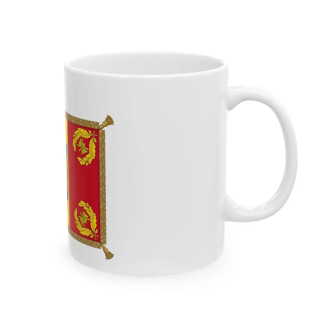 Romanian Battle Flag - Air Force Model (Oman) White Coffee Mug - Go Mug Yourself