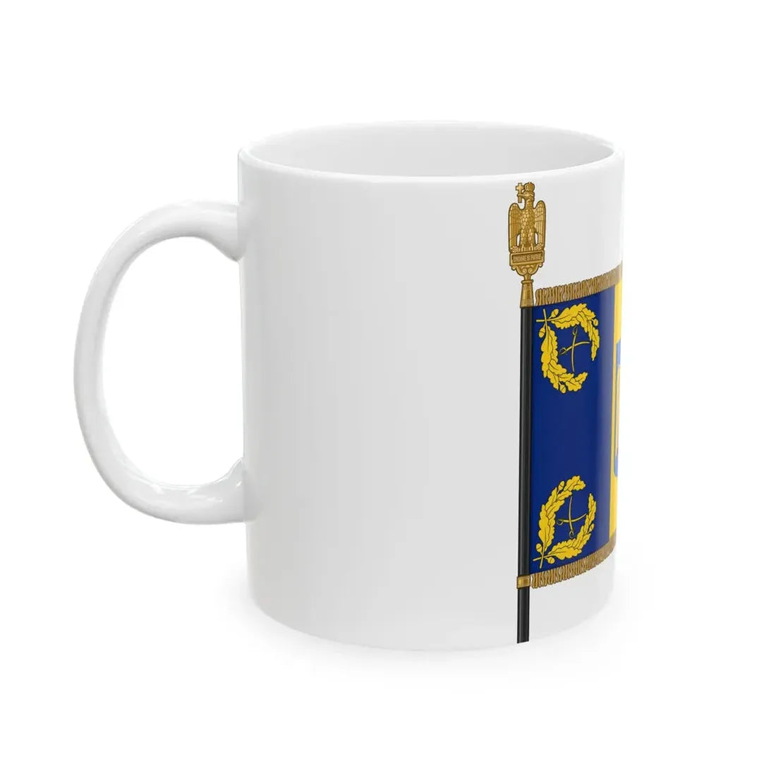 Romanian Battle Flag - Land Forces Model (Oman) White Coffee Mug - Go Mug Yourself