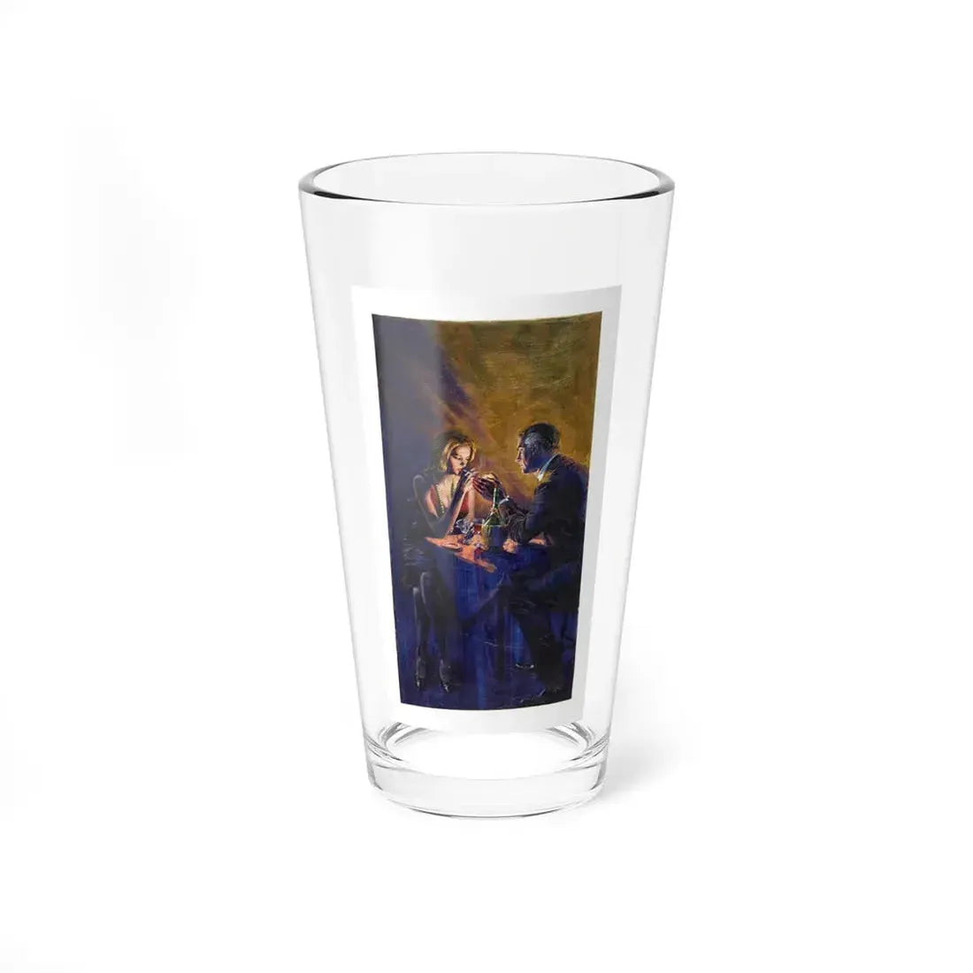Romantic Dinner Illustration (Magazine Illustration) Pint Glass 16oz 16oz - Go Mug Yourself