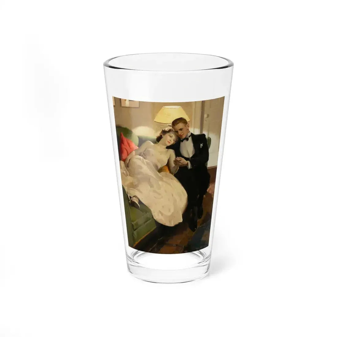 Romantic Interlude (Magazine Illustration) Pint Glass 16oz 16oz - Go Mug Yourself