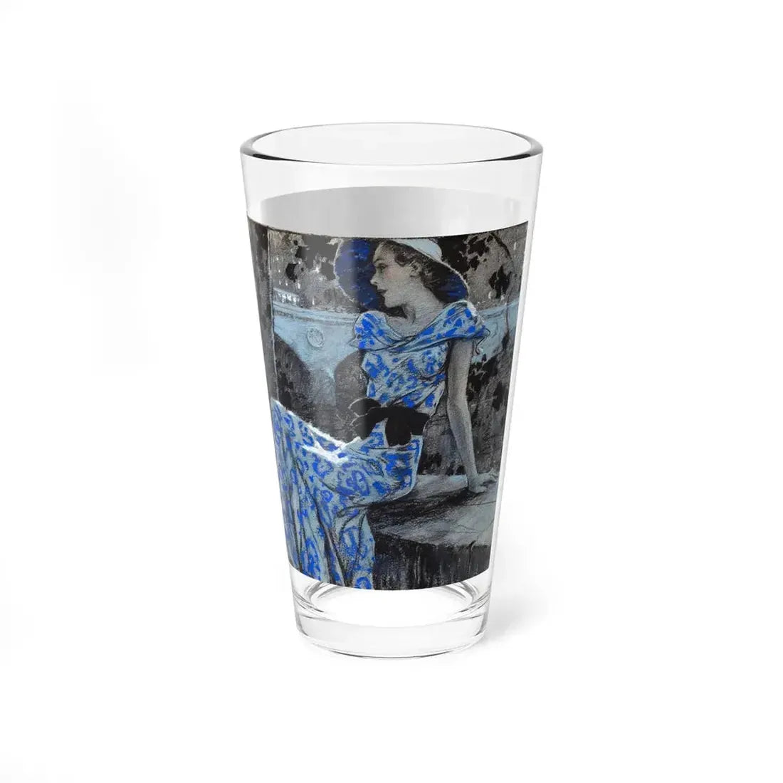 Romantic Night Out (Magazine Illustration) Pint Glass 16oz - Go Mug Yourself