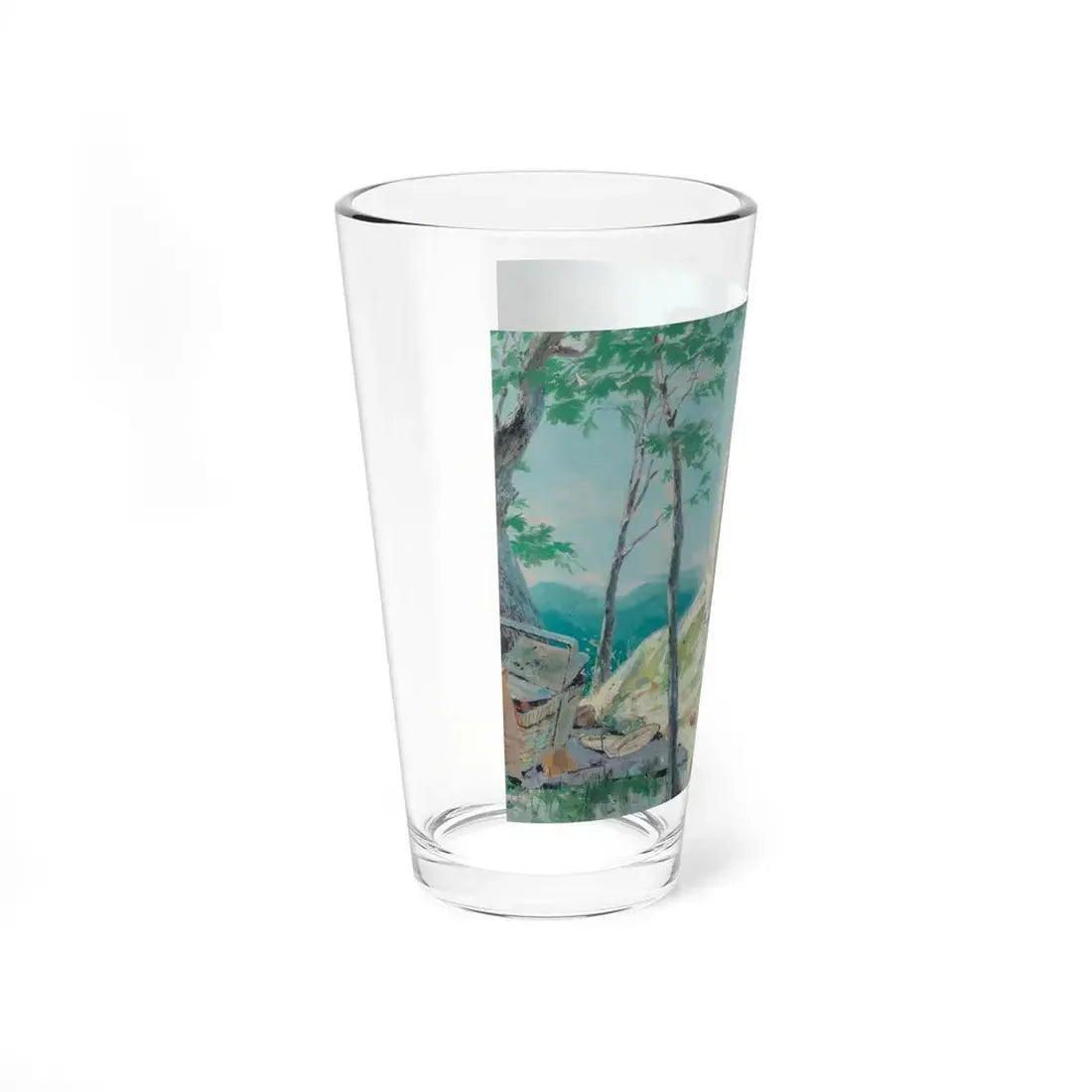 Romantic Picnic, probable interior illustration (Magazine Illustration) Pint Glass 16oz - Go Mug Yourself