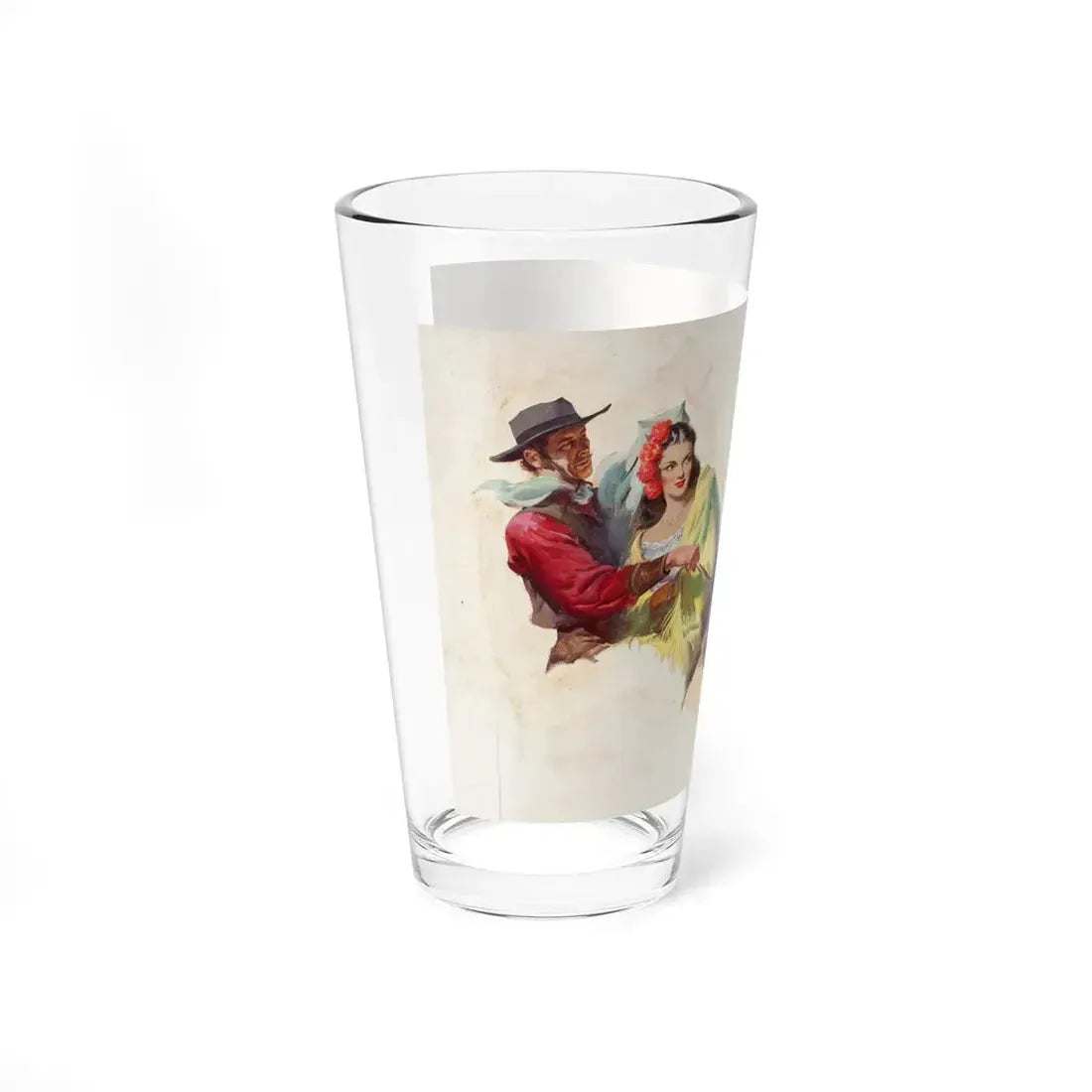 Romantic Rebel, American Weekly Magazine illustration, September 1950 (Magazine Illustration) Pint Glass 16oz - Go Mug Yourself