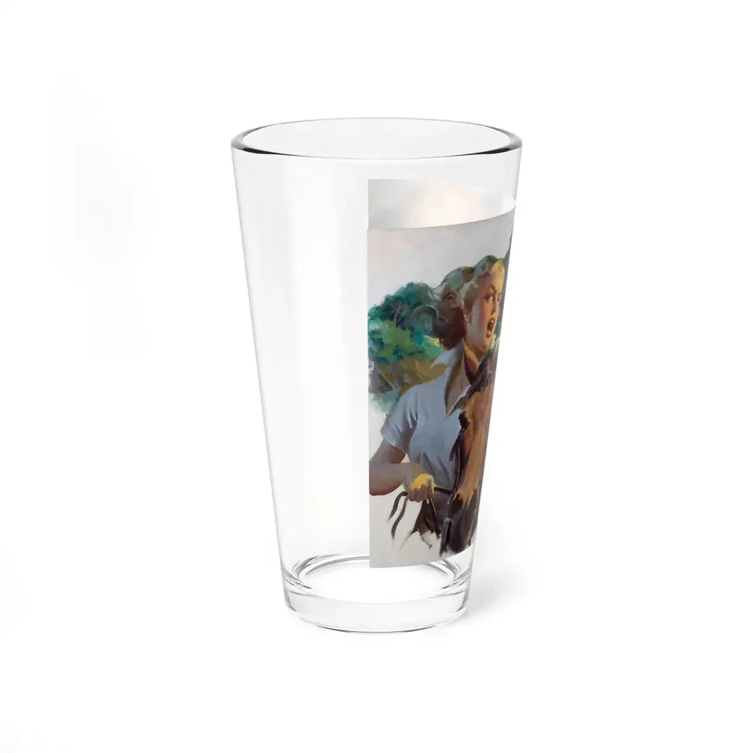 Romantic Rebels, The Fall of the Rancho Queen, American Weekly Magazine illustration (Magazine Illustration) Pint Glass 16oz - Go Mug Yourself