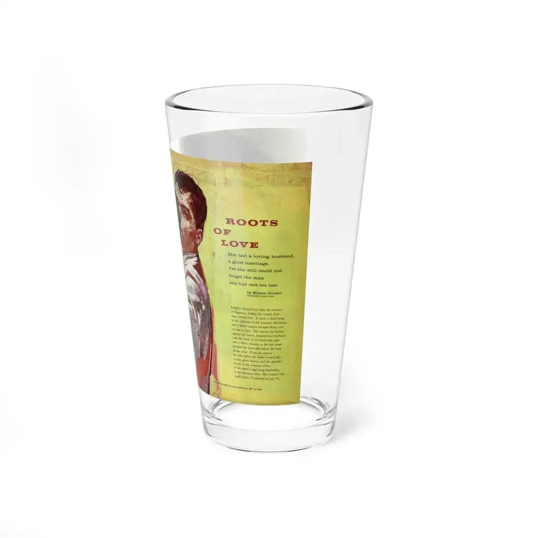 Roots of Love, Redbook, September 1959 (Magazine Illustration) Pint Glass 16oz - Go Mug Yourself