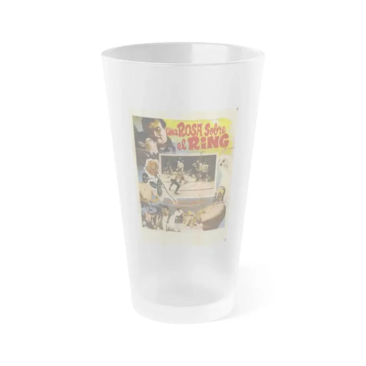 ROSE ON RING (Una rosa sobre el ring) 1973 Movie Poster - Frosted Pint Glass 16oz 16oz Frosted - Go Mug Yourself