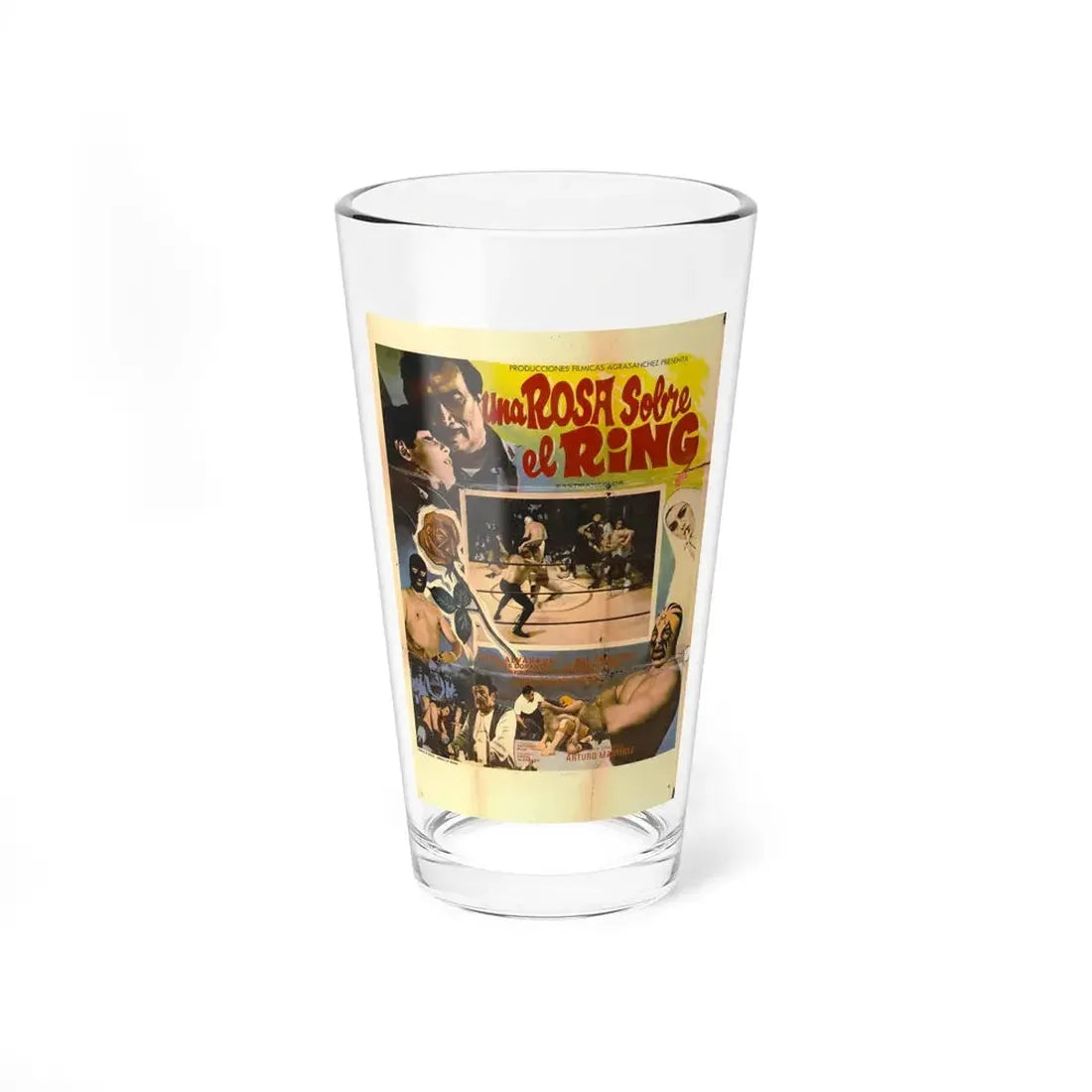 ROSE ON RING (Una rosa sobre el ring) 1973 Movie Poster - Pint Glass 16oz 16oz - Go Mug Yourself