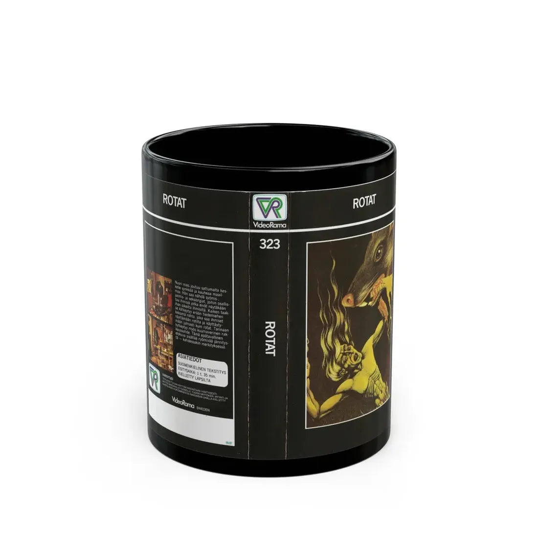 ROTAT (VHS COVER) - Black Coffee Mug 11oz - Go Mug Yourself