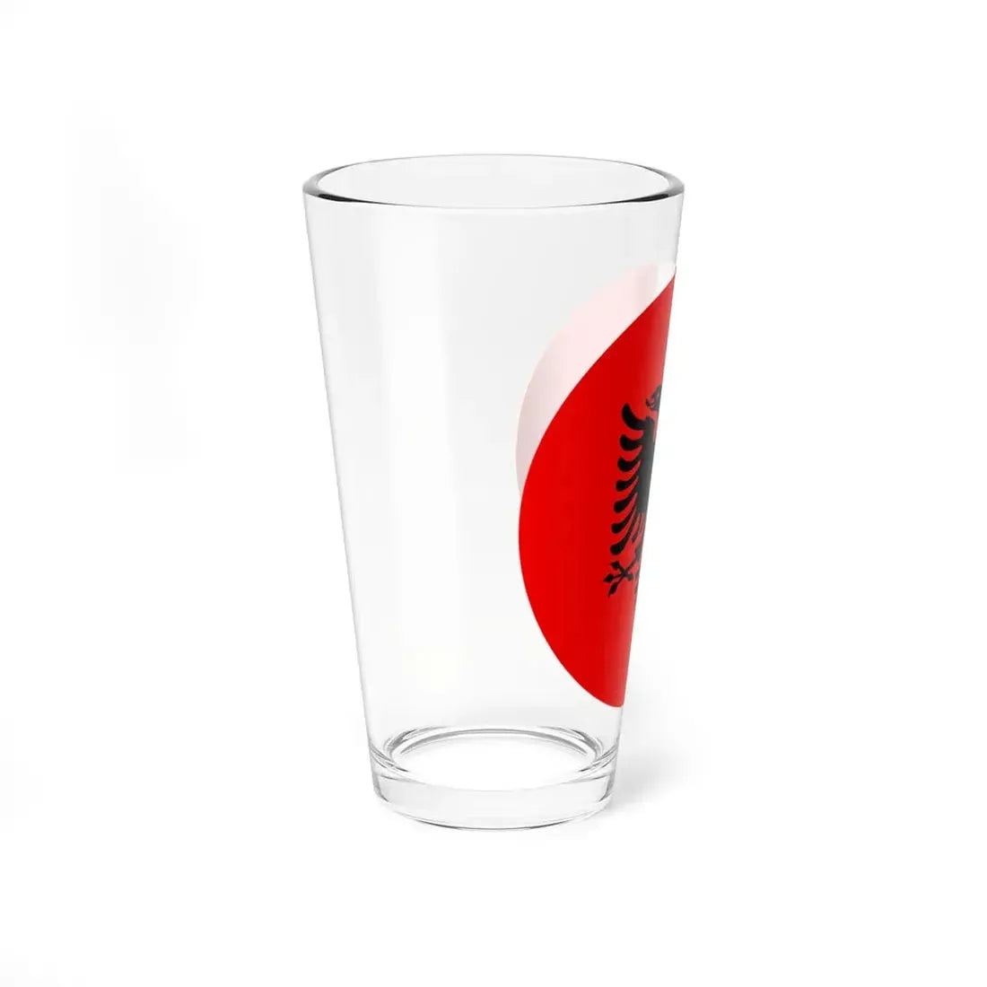 Roundel of Albania national flag (Albania) Pint Glass 16oz - Go Mug Yourself