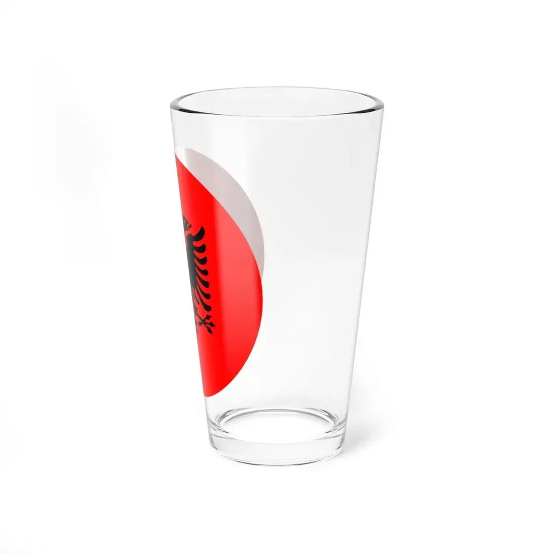 Roundel of Albania national flag (Albania) Pint Glass 16oz - Go Mug Yourself