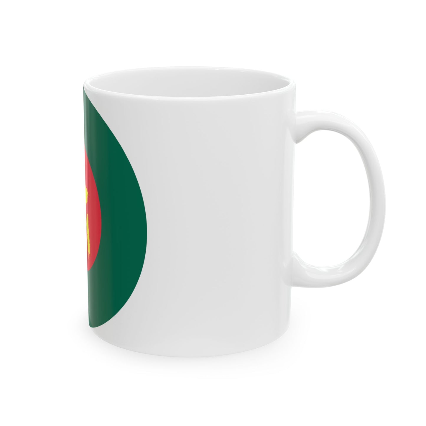 Roundel of Bangladesh with map in centre (Bangladesh) White Coffee Mug-Go Mug Yourself