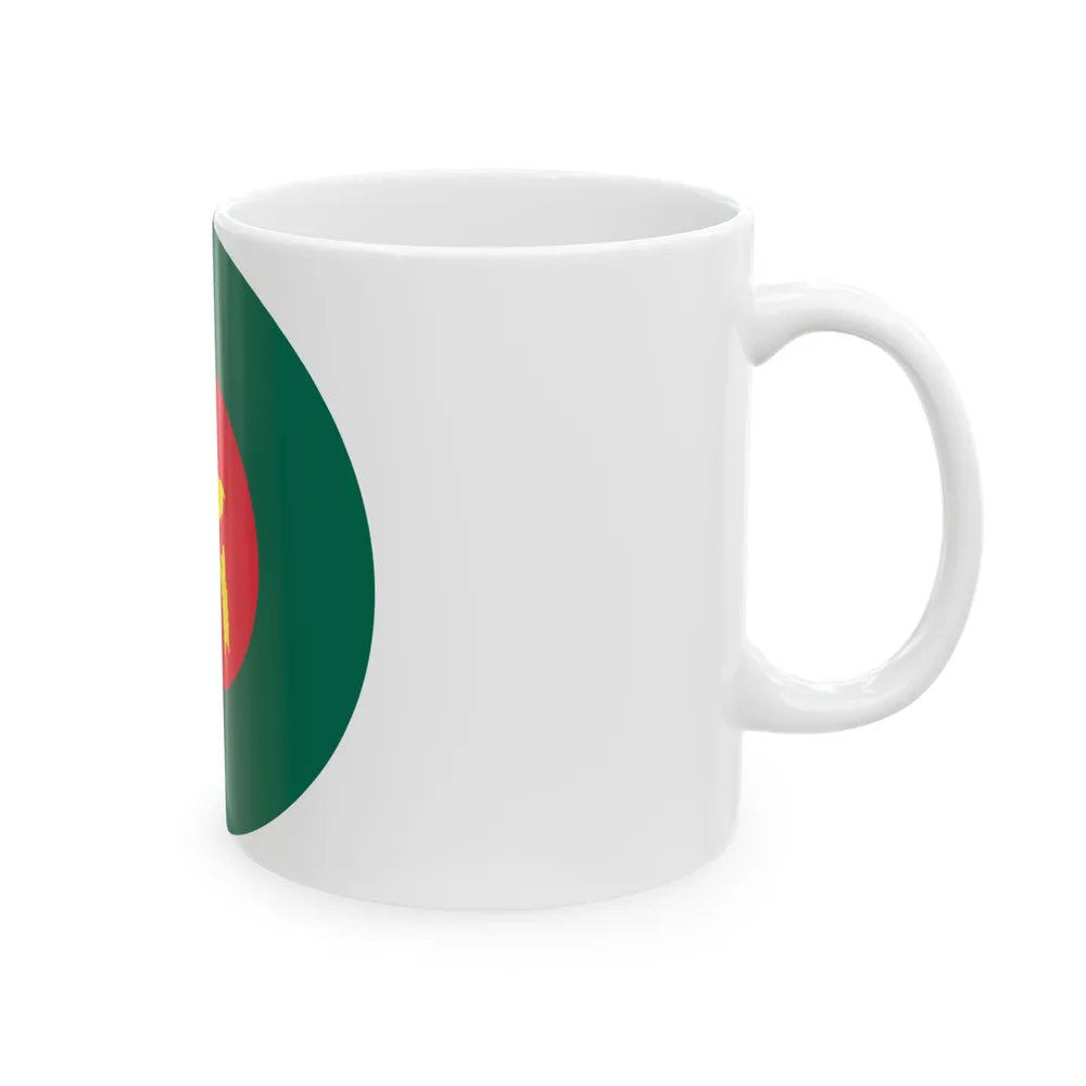 Roundel of Bangladesh with map in centre (Bangladesh) White Coffee Mug - Go Mug Yourself