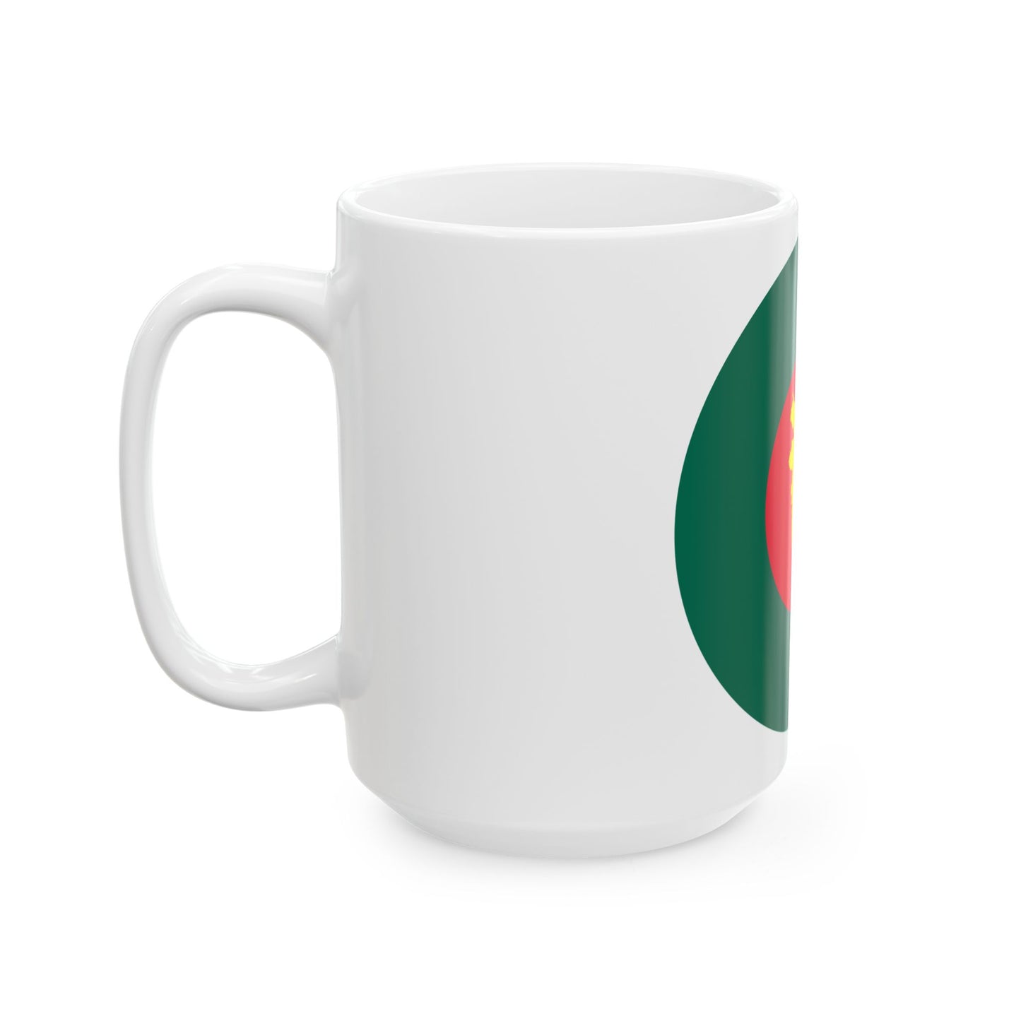 Roundel of Bangladesh with map in centre (Bangladesh) White Coffee Mug-Go Mug Yourself