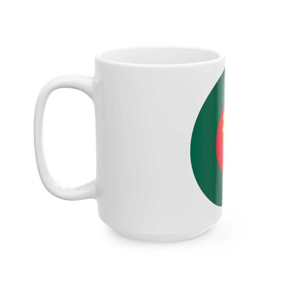 Roundel of Bangladesh with map in centre (Bangladesh) White Coffee Mug - Go Mug Yourself