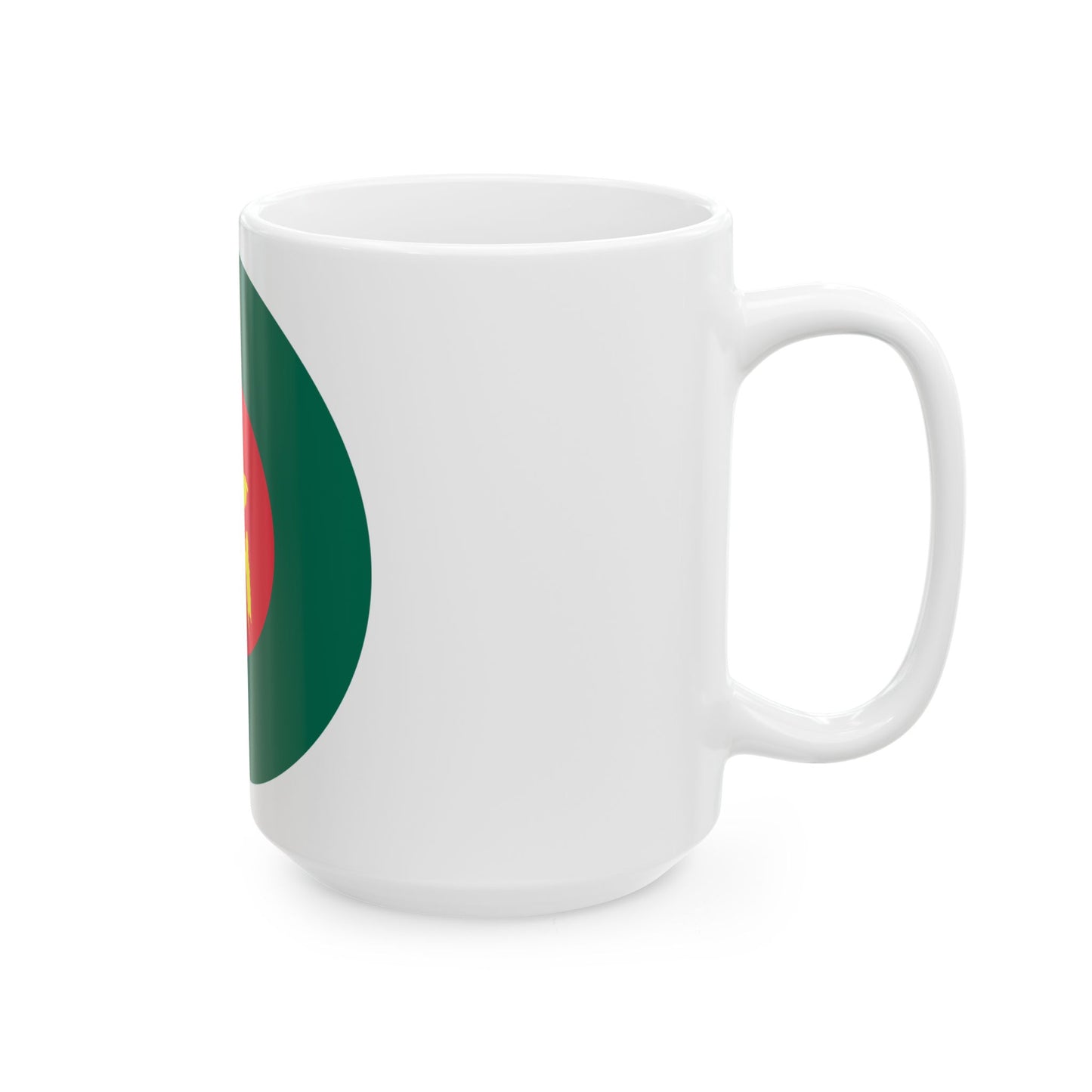 Roundel of Bangladesh with map in centre (Bangladesh) White Coffee Mug-Go Mug Yourself