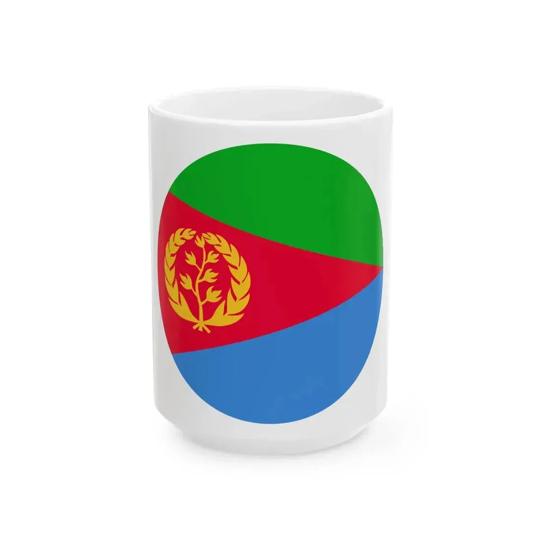 Roundel of Eritrea (Eritrea) White Coffee Mug 15oz - Go Mug Yourself