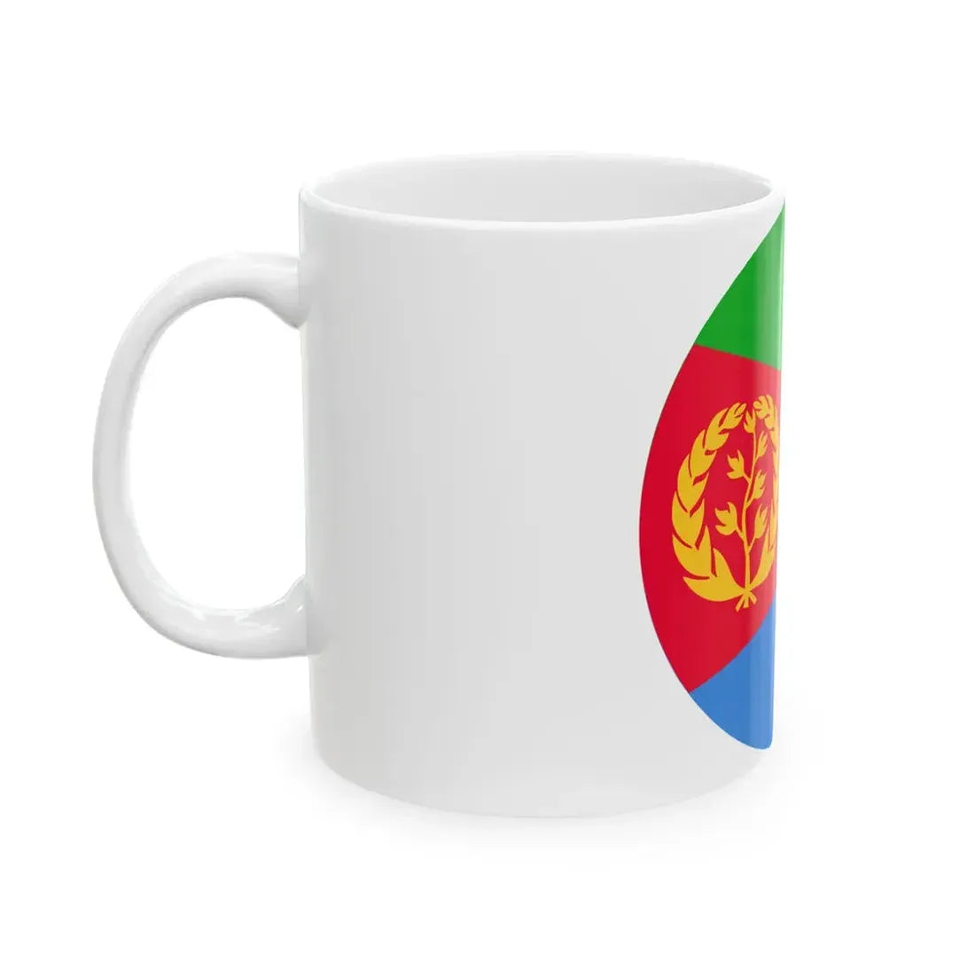 Roundel of Eritrea (Eritrea) White Coffee Mug - Go Mug Yourself