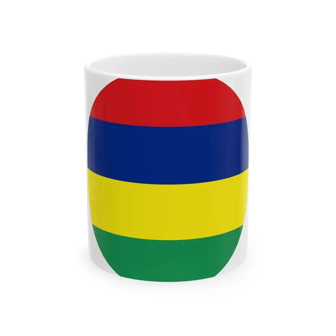 Roundel of Mauritus fictional (Mauritius) White Coffee Mug 11oz - Go Mug Yourself
