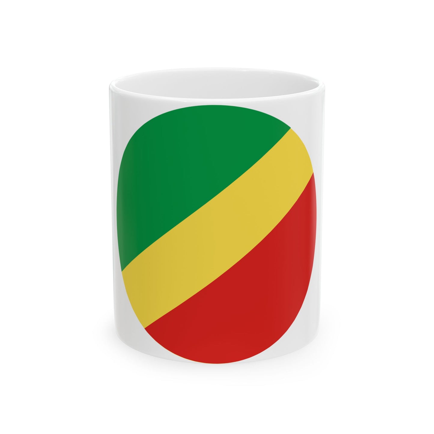 Roundel of the Republic of the Congo fictional (Congo) White Coffee Mug-11oz-Go Mug Yourself