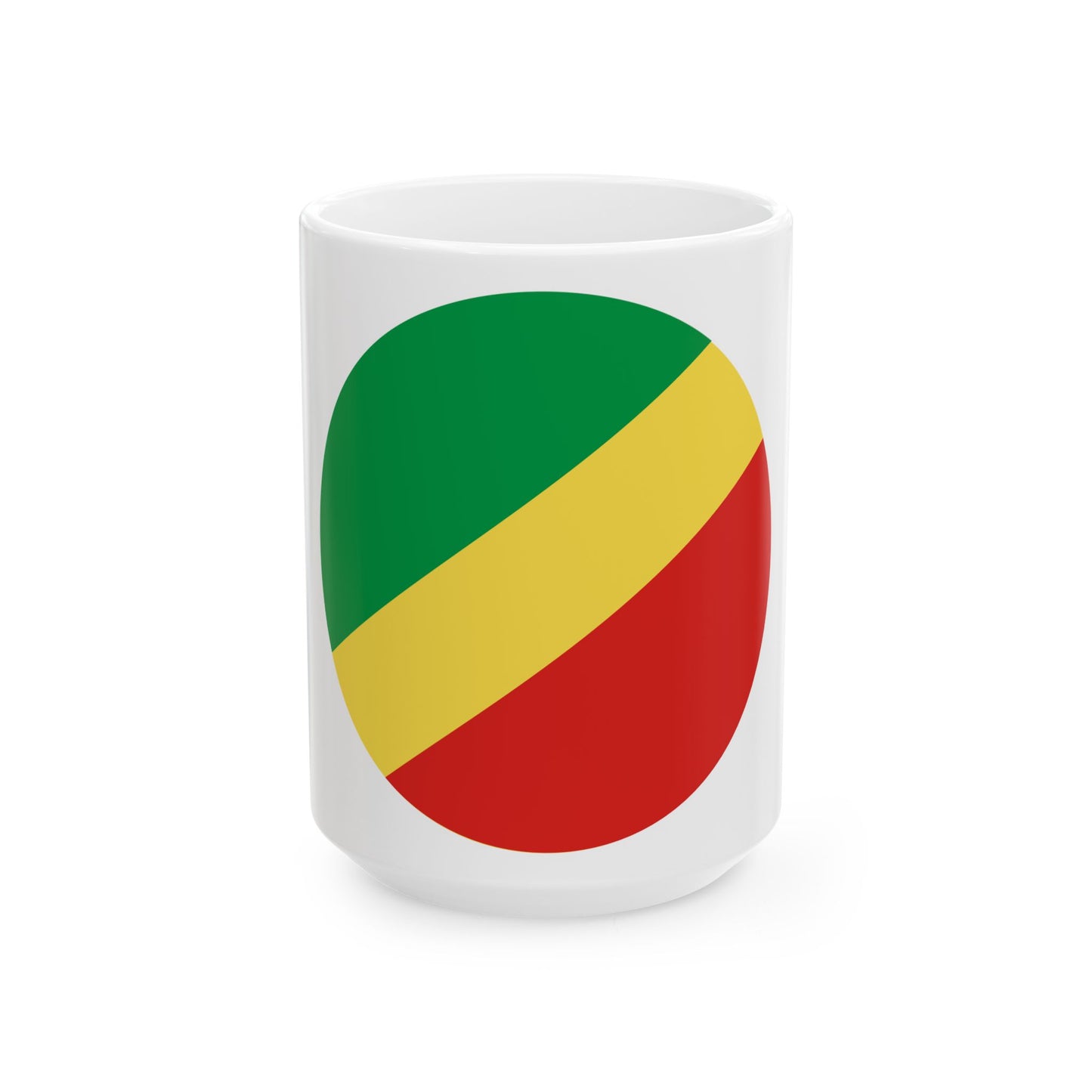 Roundel of the Republic of the Congo fictional (Congo) White Coffee Mug-15oz-Go Mug Yourself