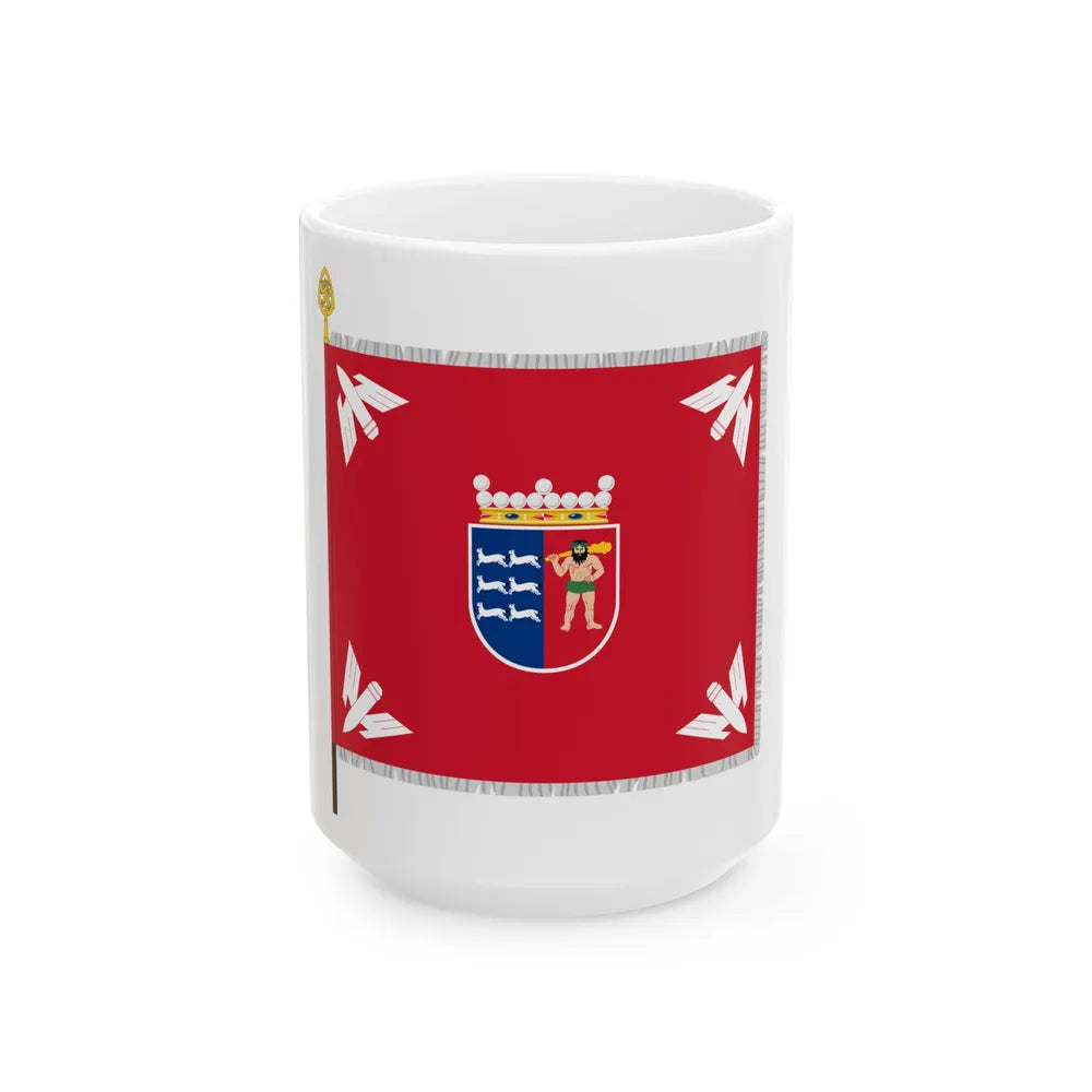 Rovaniemen ilmatorjuntapatteriston lippu (Finland) White Coffee Mug 15oz - Go Mug Yourself